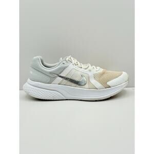 Size 10 Nike Run Swift 2 Womens White Metallic Athletic Running Shoes CU3528-105